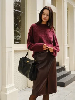 Online Elegant Plain Minky Sweater Sweater Tops|Sweaters & Cardigans