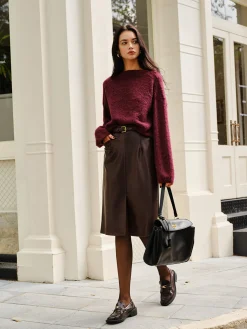 Online Elegant Plain Minky Sweater Sweater Tops|Sweaters & Cardigans