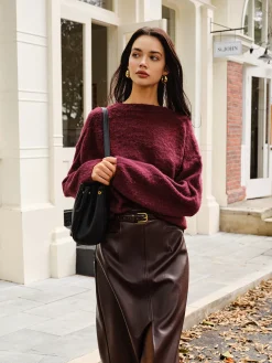 Online Elegant Plain Minky Sweater Sweater Tops|Sweaters & Cardigans