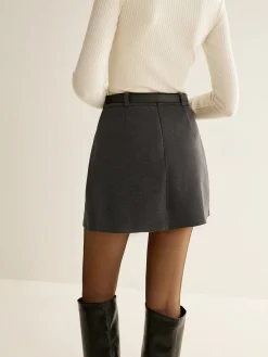 Elegant Pleated Belted Mini Skirt Skirts|Matching Sets