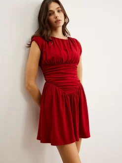 Clearance Elegant Pleated Ruffle Dress Cocktail & Party Dresses|Vacation Dresses
