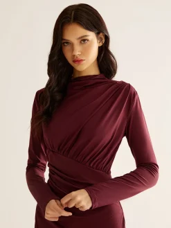 Outlet Elegant Pleated Split Dress Work Dresses|Cocktail & Party Dresses