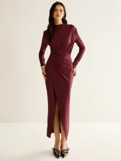Outlet Elegant Pleated Split Dress Work Dresses|Cocktail & Party Dresses