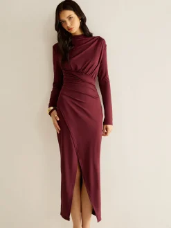 Outlet Elegant Pleated Split Dress Work Dresses|Cocktail & Party Dresses