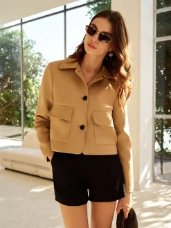 New Elegant Short Polo Jacket Outerwear|Jackets