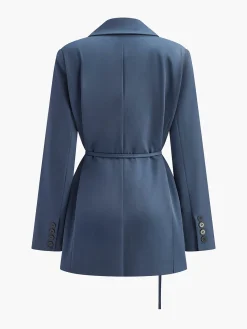 Best Elegant Slim-Belted Blazer Blazers|Outerwear