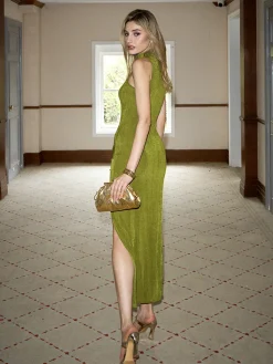 Clearance Elegant Split Purl Dress Cocktail & Party Dresses|Summer Dresses