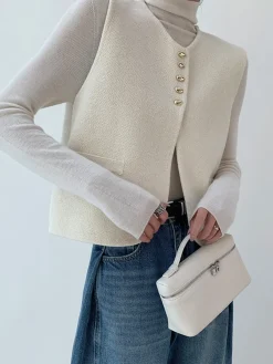 Online Elegant Split Sweater Vest Sweater Vests|Sweaters & Cardigans