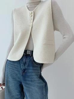 Online Elegant Split Sweater Vest Sweater Vests|Sweaters & Cardigans