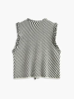 Elegant Tassel Vest Outerwear|Vests