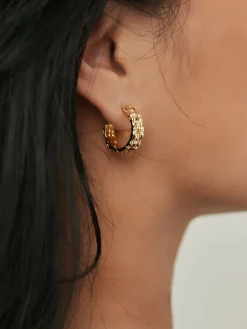 Discount Elegant Tunnel Hoop Stud Earrings Earrings|Accessories