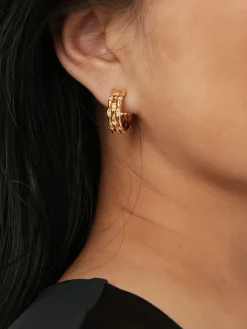 Discount Elegant Tunnel Hoop Stud Earrings Earrings|Accessories