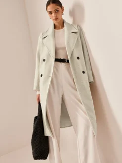 Sale Elegant Tweed Long Coat Outerwear|Coats