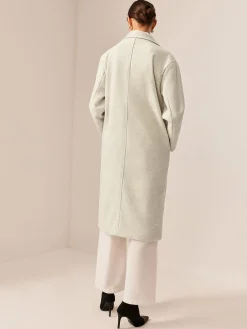Sale Elegant Tweed Long Coat Outerwear|Coats