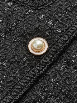 Clearance Elegant Tweed Pockets Vest Vests|Outerwear