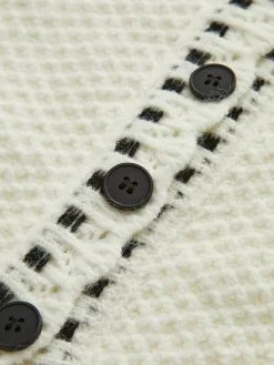 Elegant Wave Trim Cardigan Cardigans|Sweaters & Cardigans