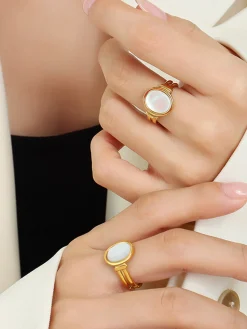 Sale Elegant White Sea Shells Ring Rings & Bracelets|Accessories