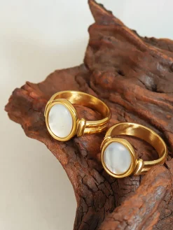 Sale Elegant White Sea Shells Ring Rings & Bracelets|Accessories