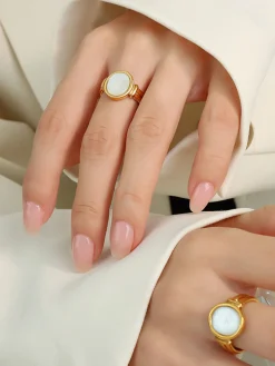 Sale Elegant White Sea Shells Ring Rings & Bracelets|Accessories