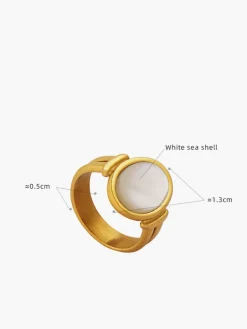 Sale Elegant White Sea Shells Ring Rings & Bracelets|Accessories