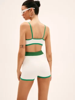 Outlet Emerald Contrast Bikini Bottom Swimwear|Matching Sets