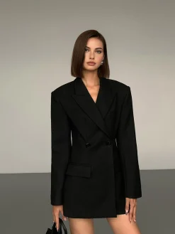 Hot Essential Slim Button Blazer Outerwear|Blazers