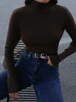 Everyday Long Sleeve Knit Top Sweater Tops|Sweaters & Cardigans
