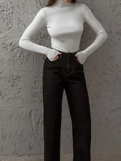 Everyday Long Sleeve Knit Top Sweater Tops|Sweaters & Cardigans