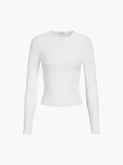 Hot Everyday Rib Long Sleeve Top Sweater Tops|T-shirts