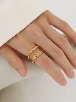 Outlet Fashionable Metal Line Open Ring Rings & Bracelets|Accessories