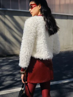 Outlet Faux Fur Short Coat Outerwear|Coats