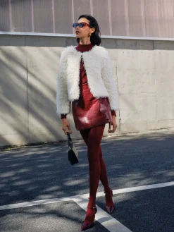 Outlet Faux Fur Short Coat Outerwear|Coats