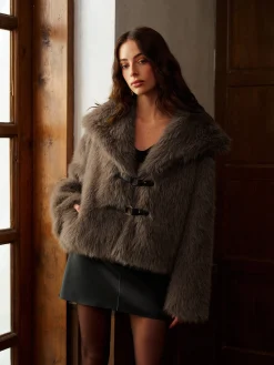 Clearance Faux Fur Winter Coat Outerwear|Tops