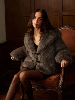 Clearance Faux Fur Winter Coat Outerwear|Tops