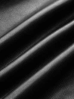Sale Faux Leather Buckle-Belted Jacket Outerwear|Jackets