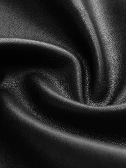 Sale Faux Leather Buckle-Belted Jacket Outerwear|Jackets