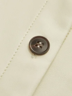 Best Faux Leather Button Polo Shirt Without Belt Blouses & Shirts|Tops