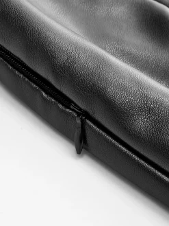 Faux Leather Pleated Panel Skirt Skirts|Bottoms