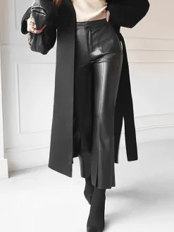 New Faux Leather Skinny Cropped Pants Pants|Bottoms