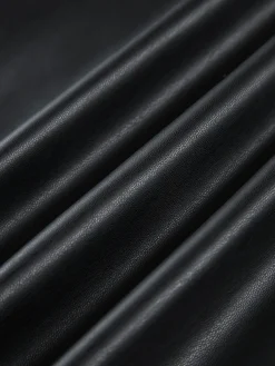 Faux Leather Zippered Mini Skirt Skirts|Bottoms
