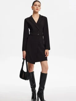 Best First Choice Blazer Long Sleeve Short Dress Black Dresses|Work Dresses