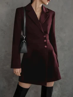 Best First Choice Blazer Long Sleeve Short Dress Black Dresses|Work Dresses
