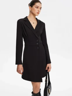 Best First Choice Blazer Long Sleeve Short Dress Black Dresses|Work Dresses