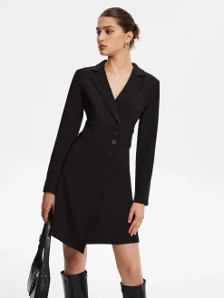 Best First Choice Blazer Long Sleeve Short Dress Black Dresses|Work Dresses