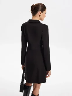 Best First Choice Blazer Long Sleeve Short Dress Black Dresses|Work Dresses