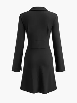 Best First Choice Blazer Long Sleeve Short Dress Black Dresses|Work Dresses