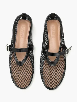 Fishnet Ballet Flats Shoes|Accessories