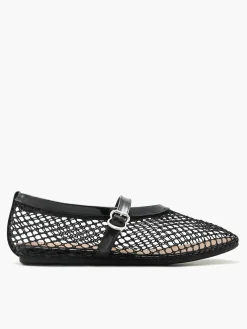 Fishnet Ballet Flats Shoes|Accessories