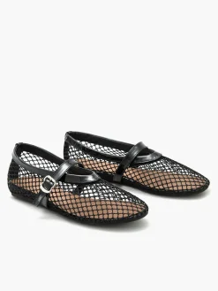Fishnet Ballet Flats Shoes|Accessories