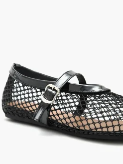 Fishnet Ballet Flats Shoes|Accessories
